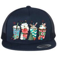 Christmas Coffee Nurse Latte Cozy Winter Xmas Coffee Lover Flat Bill Trucker Hat