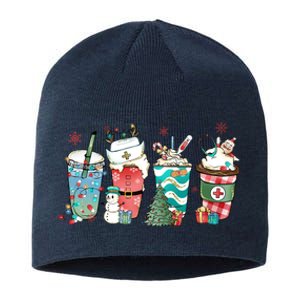 Christmas Coffee Nurse Latte Cozy Winter Xmas Coffee Lover Sustainable Beanie