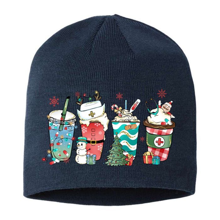 Christmas Coffee Nurse Latte Cozy Winter Xmas Coffee Lover Sustainable Beanie