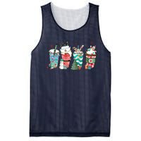 Christmas Coffee Nurse Latte Cozy Winter Xmas Coffee Lover Mesh Reversible Basketball Jersey Tank