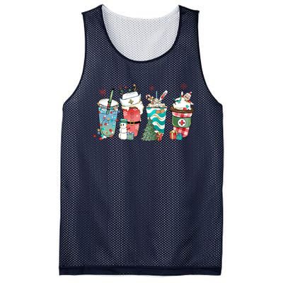 Christmas Coffee Nurse Latte Cozy Winter Xmas Coffee Lover Mesh Reversible Basketball Jersey Tank