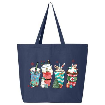 Christmas Coffee Nurse Latte Cozy Winter Xmas Coffee Lover 25L Jumbo Tote