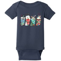 Christmas Coffee Nurse Latte Cozy Winter Xmas Coffee Lover Baby Bodysuit