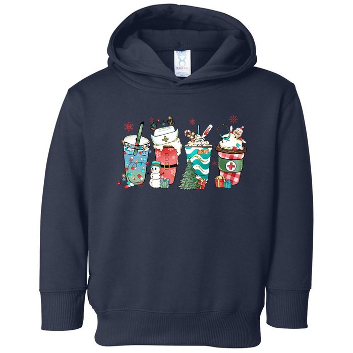 Christmas Coffee Nurse Latte Cozy Winter Xmas Coffee Lover Toddler Hoodie