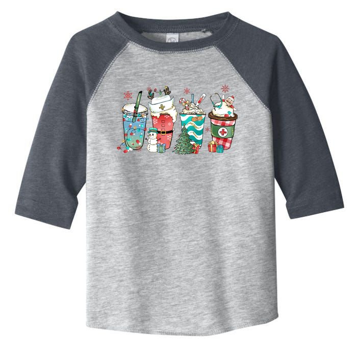 Christmas Coffee Nurse Latte Cozy Winter Xmas Coffee Lover Toddler Fine Jersey T-Shirt