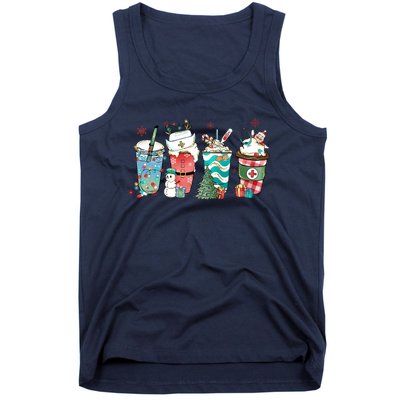 Christmas Coffee Nurse Latte Cozy Winter Xmas Coffee Lover Tank Top