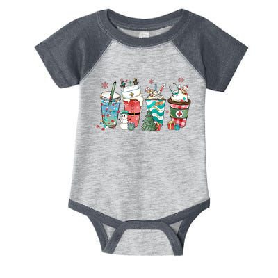 Christmas Coffee Nurse Latte Cozy Winter Xmas Coffee Lover Infant Baby Jersey Bodysuit