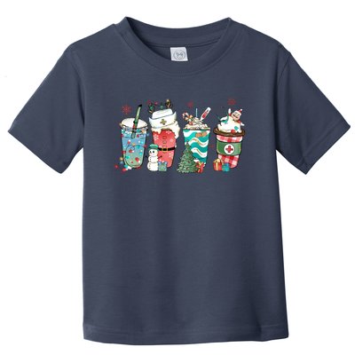 Christmas Coffee Nurse Latte Cozy Winter Xmas Coffee Lover Toddler T-Shirt