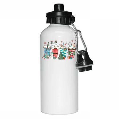 Christmas Coffee Nurse Latte Cozy Winter Xmas Coffee Lover Aluminum Water Bottle