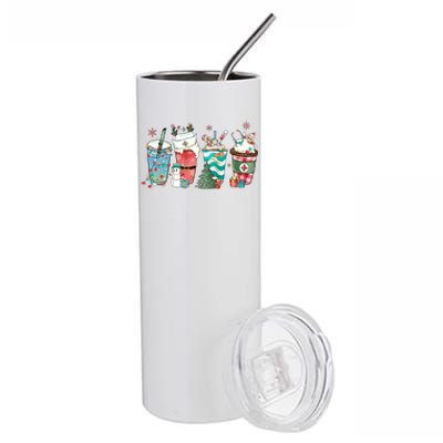 Christmas Coffee Nurse Latte Cozy Winter Xmas Coffee Lover Stainless Steel Tumbler