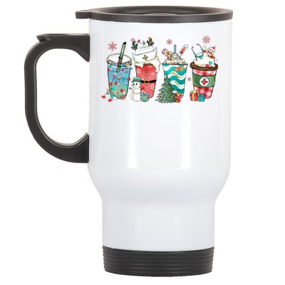 Christmas Coffee Nurse Latte Cozy Winter Xmas Coffee Lover Stainless Steel Travel Mug