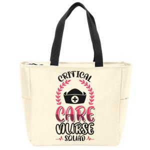 Critical Care Nurse Squad Gift Zip Tote Bag