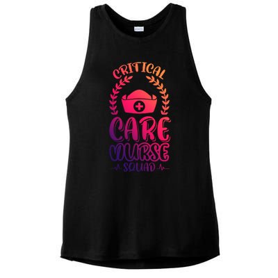 Critical Care Nurse Squad Funny Gift Ladies PosiCharge Tri-Blend Wicking Tank