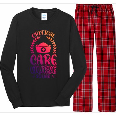 Critical Care Nurse Squad Funny Gift Long Sleeve Pajama Set