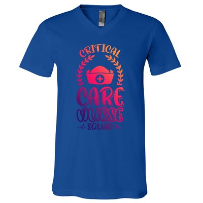 Critical Care Nurse Squad Funny Gift V-Neck T-Shirt