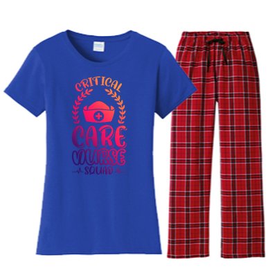 Critical Care Nurse Squad Funny Gift Women's Flannel Pajama Set