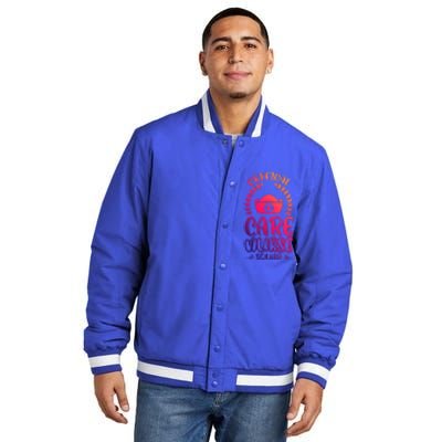 Critical Care Nurse Squad Funny Gift Insulated Varsity Jacket