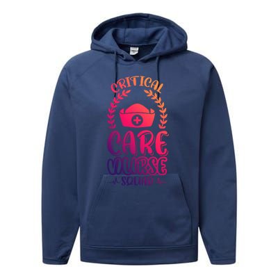 Critical Care Nurse Squad Funny Gift Performance Fleece Hoodie