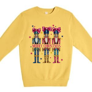 Cute Coquette Nutcracker Squad Merry Christmas Pajama Premium Crewneck Sweatshirt