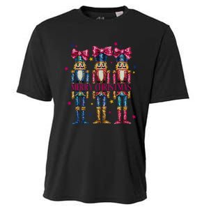 Cute Coquette Nutcracker Squad Merry Christmas Pajama Cooling Performance Crew T-Shirt