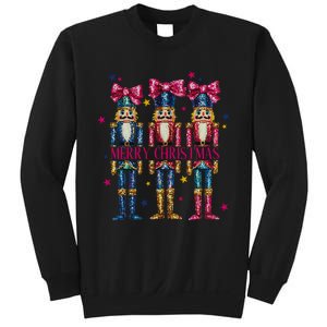 Cute Coquette Nutcracker Squad Merry Christmas Pajama Sweatshirt