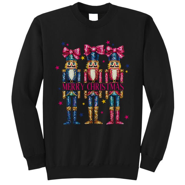 Cute Coquette Nutcracker Squad Merry Christmas Pajama Sweatshirt