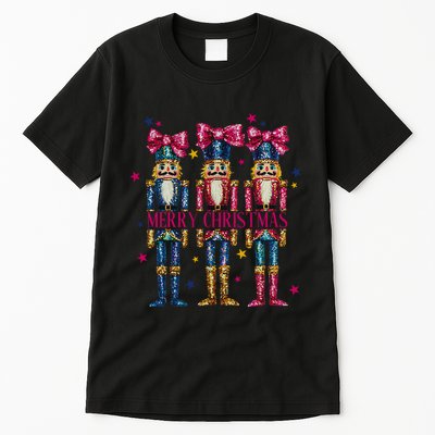 Cute Coquette Nutcracker Squad Merry Christmas Pajama Tall T-Shirt