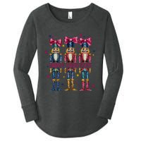 Cute Coquette Nutcracker Squad Merry Christmas Pajama Women's Perfect Tri Tunic Long Sleeve Shirt