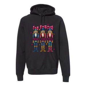 Cute Coquette Nutcracker Squad Merry Christmas Pajama Premium Hoodie