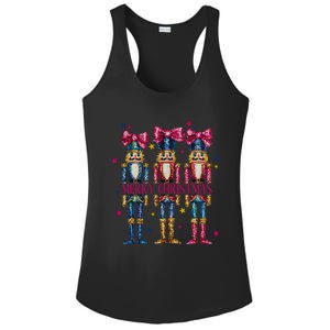 Cute Coquette Nutcracker Squad Merry Christmas Pajama Ladies PosiCharge Competitor Racerback Tank