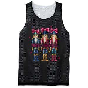 Cute Coquette Nutcracker Squad Merry Christmas Pajama Mesh Reversible Basketball Jersey Tank