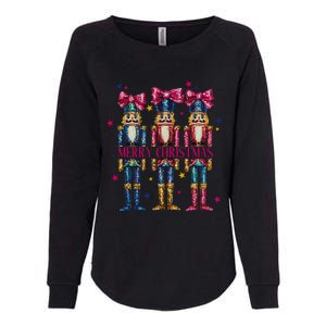 Cute Coquette Nutcracker Squad Merry Christmas Pajama Womens California Wash Sweatshirt