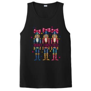 Cute Coquette Nutcracker Squad Merry Christmas Pajama PosiCharge Competitor Tank