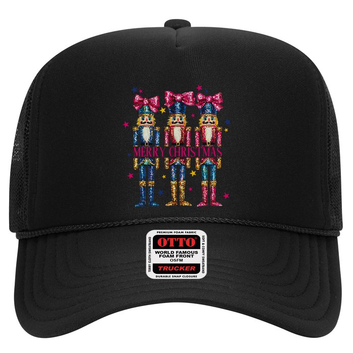 Cute Coquette Nutcracker Squad Merry Christmas Pajama Trucker Hat