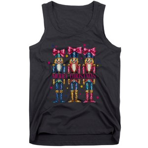 Cute Coquette Nutcracker Squad Merry Christmas Pajama Tank Top