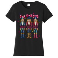 Cute Coquette Nutcracker Squad Merry Christmas Pajama Women's T-Shirt