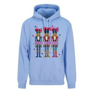 Cute Coquette Nutcracker Squad Merry Christmas Pajama Unisex Surf Hoodie