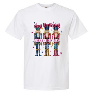 Cute Coquette Nutcracker Squad Merry Christmas Pajama Garment-Dyed Heavyweight T-Shirt