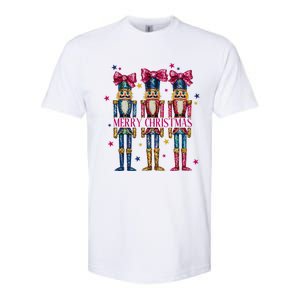 Cute Coquette Nutcracker Squad Merry Christmas Pajama Softstyle CVC T-Shirt