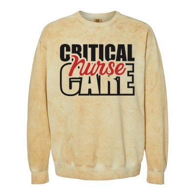 Critical Care Nurse Gift Colorblast Crewneck Sweatshirt