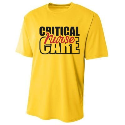 Critical Care Nurse Gift Performance Sprint T-Shirt