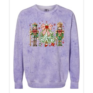 Chinoiserie Christmas Nutcracker Christmas Tree Coquette Bow Colorblast Crewneck Sweatshirt