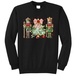 Chinoiserie Christmas Nutcracker Christmas Tree Coquette Bow Sweatshirt