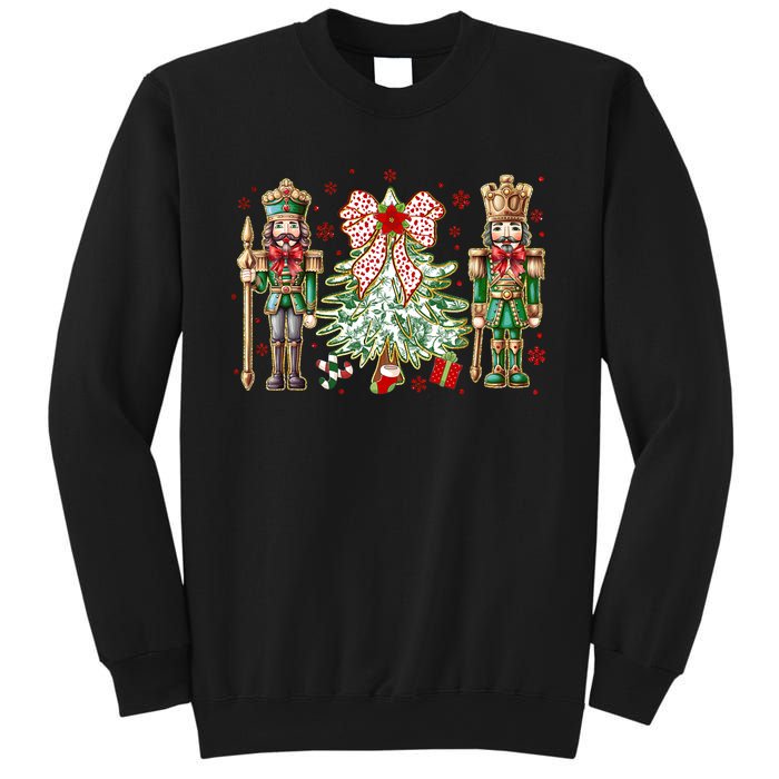 Chinoiserie Christmas Nutcracker Christmas Tree Coquette Bow Sweatshirt