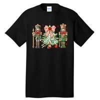 Chinoiserie Christmas Nutcracker Christmas Tree Coquette Bow Tall T-Shirt