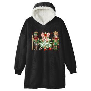 Chinoiserie Christmas Nutcracker Christmas Tree Coquette Bow Hooded Wearable Blanket