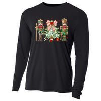 Chinoiserie Christmas Nutcracker Christmas Tree Coquette Bow Cooling Performance Long Sleeve Crew