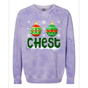 Christmas Chest Nuts Matching Couple Chestnuts Xmas Chest Great Gift Colorblast Crewneck Sweatshirt