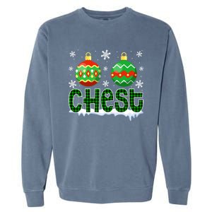 Christmas Chest Nuts Matching Couple Chestnuts Xmas Chest Great Gift Garment-Dyed Sweatshirt