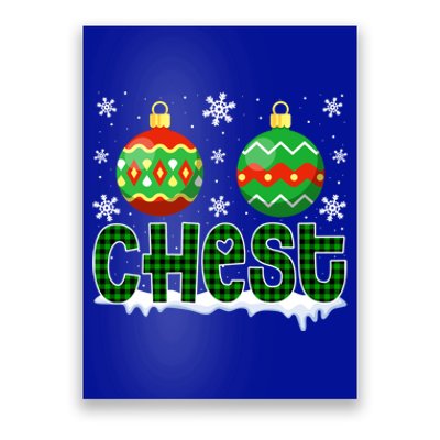 Christmas Chest Nuts Matching Couple Chestnuts Xmas Chest Great Gift Poster